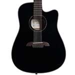 Alvarez Artist Series AD60-12CEBK 12-String Dreadnought Acoustic-Electric Guitar - Black Gloss Spruce Top with Mahogany Back and Sides