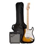 Squier Sonic Stratocaster Pack - Sunburst with Maple Fingerboard | Gig Bag | 10G Practice Amplifier
