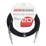 Gator Backline Series 20 Foot Instrument Cable - Straight / Straight