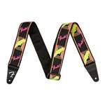 Fender Neon Monogrammed Strap - 2" Pink and Yellow