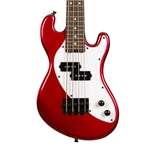 Kala UBASS-SB-RD-FS Short Scale Solid Body U-Bass - Candy Apple Red with Laurel Fingerboard