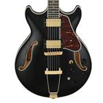Ibanez AM Series AMH90BK Artcore Expressionist Hollowbody Electric Guitar - Black with Ebony Fingerboard