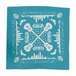 Strait Music Teal Bandana - Skyline, Guitars, and Bats