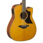 Yamaha A1M Folk Cutaway Acoustic-Electric Guitar - Vintage Natural Spruce Top with Mahogany Back and Sides
