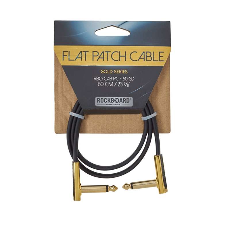 Strait Music - Warwick RockBoard GOLD Series Flat Patch Cable - 60 cm / 23  5/8
