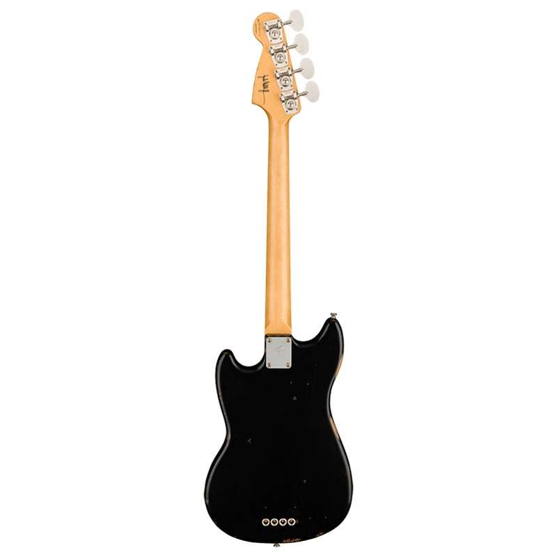 Strait Music - Fender JMJ Road Worn Mustang Bass, Black