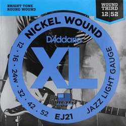 D'Addario EJ21 XL Nickel Wound Jazz Light Electric Guitar Strings