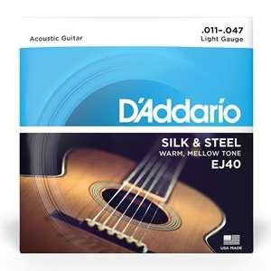 D'Addario EJ40 Silk & Steel Light Gauge Acoustic Guitar Strings