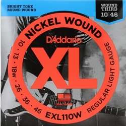 D'Addario EXL110W Wound 3rd - Regular Light Gauge Nickel Wound Electric Guitar Strings
