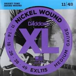 D'Addario EXL115 Blues/Jazz - Medium Nickel Wound Electric Guitar Strings