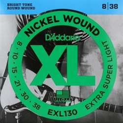 D'Addario EXL130 Nickel Wound Super Light Gauge Electric Guitar Strings