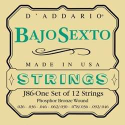 D'Addario J86 Bajo Sexto Strings - Phosphor Bronze