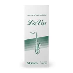 D'Addario La Voz Tenor Saxophone Reeds - Strength Medium (Unfiled) Box of 5