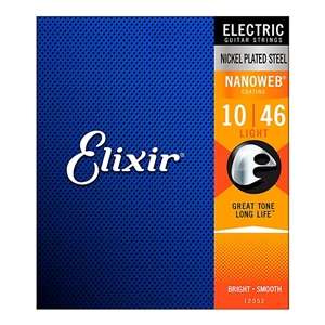 Elixir Nanoweb Electric Guitar Strings - 12052 Light (10-46)