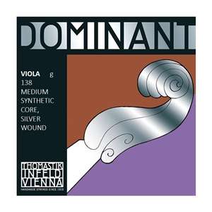 Thomastik-Infeld Dominant Viola Single G String - 138 Synthetic Core / Silver Winding - 4/4 Scale Medium Tension