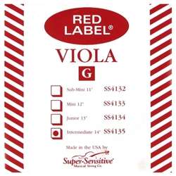 Red Label Viola G String - 14", Steel Core, Nickel wound, Orchestra Gauge