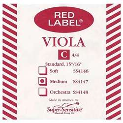 Red Label Viola C String - 15-16.5", Steel Core, Nickel Wound, Medium Tension