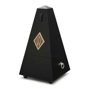 Wittner Maelzel Pyramid Metronome - Matte Black Wood Casing without Bell