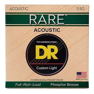 DR Rare RPML-11 Acoustic Guitar Strings - Custom Light (11-50)