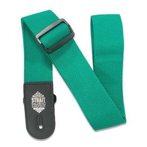 Strait Music Company Poly Guitar Strap - Green