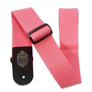 Strait Music Company Poly Guitar Strap - Pink