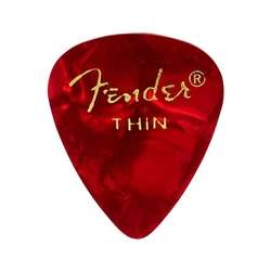Fender 351 Shape Premium Picks (Thin) - Red Moto 12 Pack