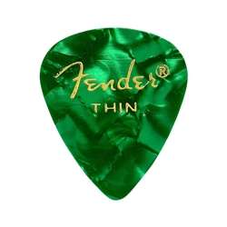 Fender 351 Shape Premium Picks (Thin) - Green Moto 12 Pack