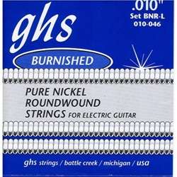 GHS BNRL Burnished Nickel Roundwound Light Electric Guitar Strings