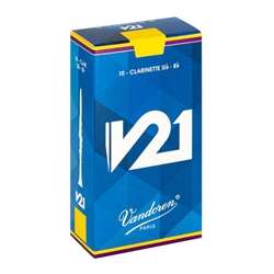 Vandoren V21 Bb Clarinet Reeds - Strength 3.5+ Box of 10