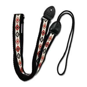 Souldier Mandolin Strap - Cottonmouth Red with Black Leather