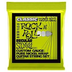 Ernie Ball 2251 Classic Rock 'N Roll Regular Slinky Electric Guitar Strings - Pure Nickel (10-46)