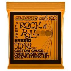 Ernie Ball 2252 Classic Rock 'N Roll Hybrid Slinky Electric Guitar Strings - Pure Nickel (09-46)