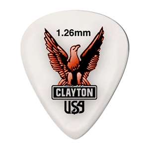 Clayton Standard Shape Acetal Pick 1.26mm - 12 Pack