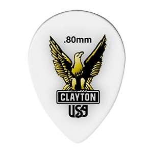 Clayton Teardrop Shape Acetal Pick .80mm - 12 Pack