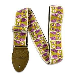 Souldier Strap - Purple Owls with Olive Leather