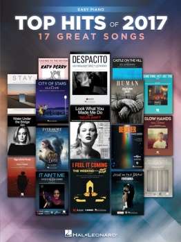 Top Hits of 2017 Easy Piano Folios