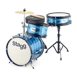 Stagg 3-Piece Junior Drum Set with Hardware - Blue