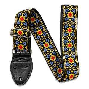 Souldier Strap - Filmore Blue/Yellow with Black Leather