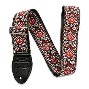 Souldier Strap - Hendrix Black/Red with Black Leather