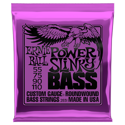 Ernie Ball 2831 Power Slinky 4-String Roundwound Electric Bass Guitar Strings - Medium (55-110)
