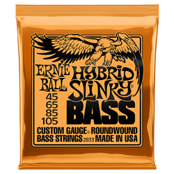 Ernie Ball 2833 Hybrid Slinky 4-String Roundwound Electric Bass Guitar Strings - Hybrid (45-105)