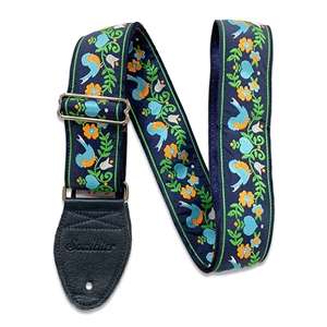 Souldier Strap - Lovebirds on Navy with Navy Leather