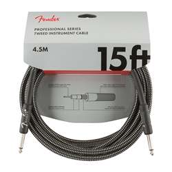 Fender Professional Series Instrument Cable - 15' Gray Tweed