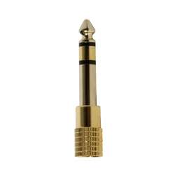 On-Stage WHA4500 Stereo Headphone Adapter - 3.5mm TRS Threaded (F) to 1/4in TRS (M)