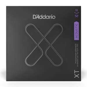 D'Addario XT Phosphor Bronze Coated Acoustic Guitar Strings - Custom Light (11-52)