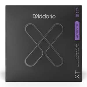 D'Addario XT 80/20 Bronze Coated Acoustic Guitar Strings - Custom Light  (11-52)