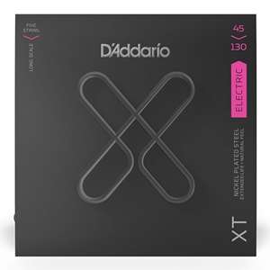 D'Addario XTB45130 XT Regular Light Gauge Long Scale Coated Bass Strings (5-string) 45-130