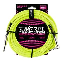 Ernie Ball Braided Instrument Cable - 18ft Neon Yellow
