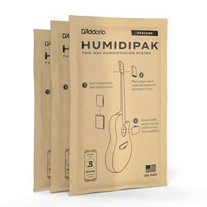 D'Addario Humidipak Restore - Automatic Humidity Conditioning Packets (3 Pack)