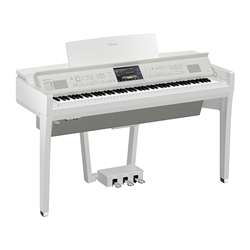 Yamaha Clavinova CVP-809 GrandTouch Entertainment Smart Piano - Polished White